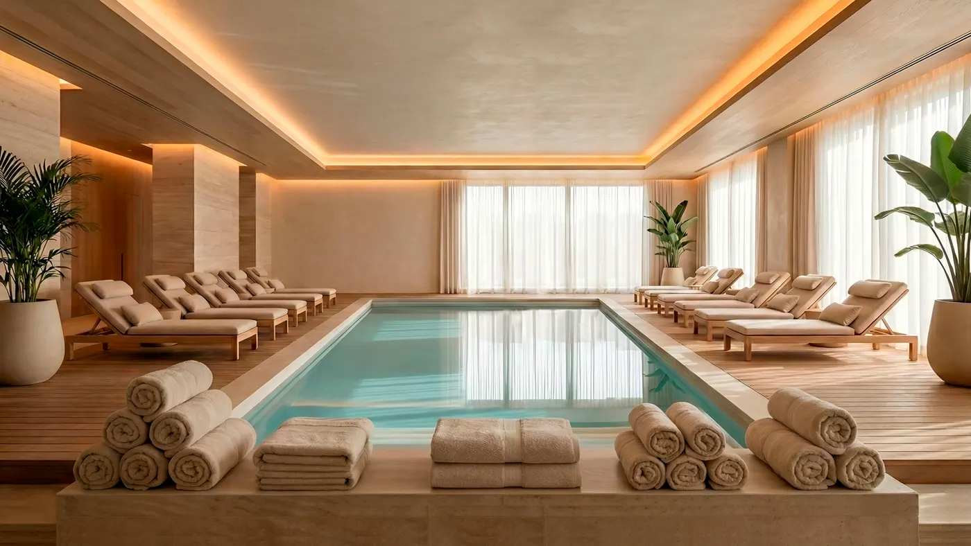 Крытый бассейн и SPA в проекте Юсуповский